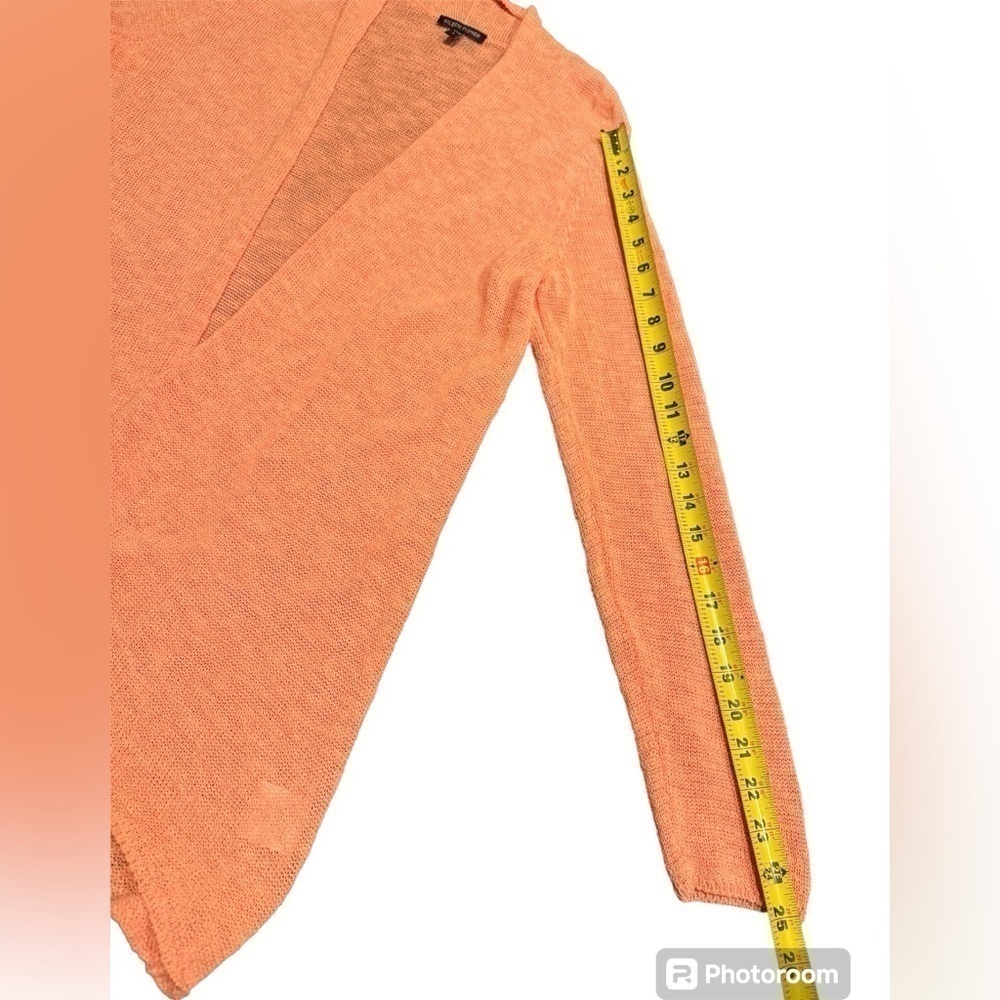 Eileen Fisher Linen Blend Open Front Cardigan Womens Size Small Coral - Picture 9 of 12
